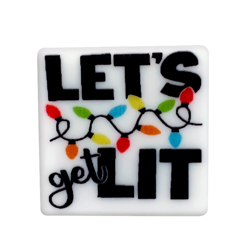 Wholesale 10PCS Cheers New Year Vibes Silicone Beads